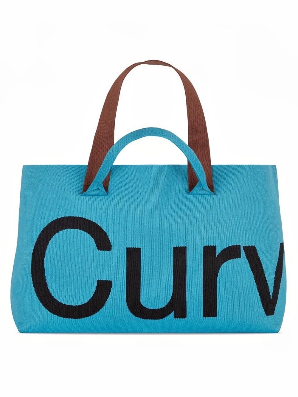 Curves by Sean Brown Curves Knit Tote Blue & Brown